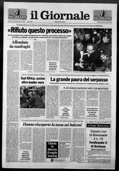 Il giornale : quotidiano del mattino